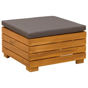 vidaXL Pouf de Jardin Bois d'Acacia Massif Marron