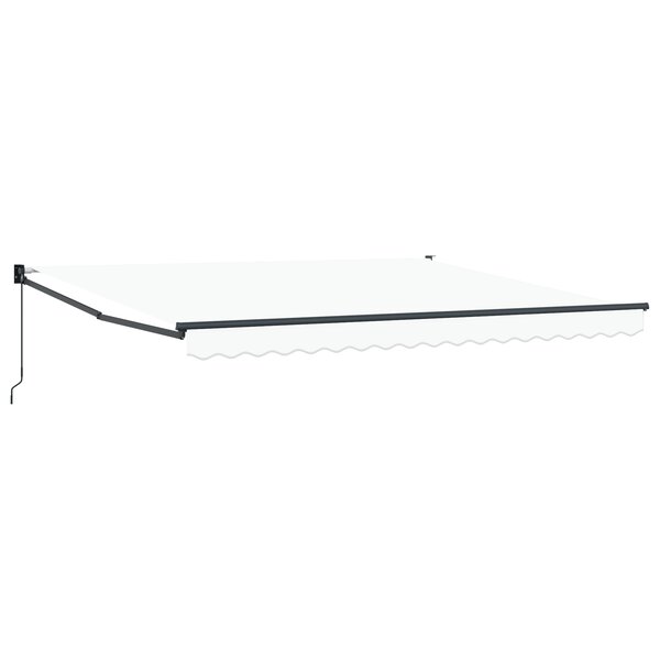 Store manuel rétractable vidaXL Blanc 400x300 cm