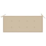 vidaXL Banc de jardin pliable avec coussin 118 cm Bambou