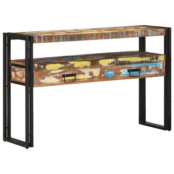 vidaXL Table console 120 x 33 x 75 cm bois de récupération massif