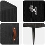 vidaXL Buffet Noir 90 x 34 x 80 cm Bois d'ingénierie