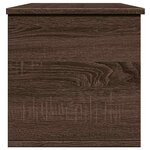 vidaXL Boîte de rangement chêne marron 102x35x35 cm bois d'ingénierie