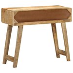vidaXL Table console 90x32x75 cm bois massif de manguier brut