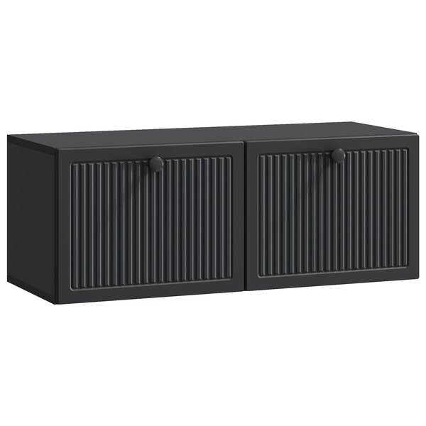vidaXL Meuble TV mural Noir 78 5 x 31 x 30 cm Bois d'ingénierie