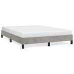 vidaXL Cadre de lit Gris clair 140x190 cm Velours