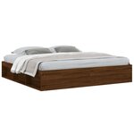 vidaXL Cadre de lit chêne marron 200x200 cm