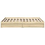 vidaXL Cadre de lit avec tiroirs sans matelas chêne sonoma 150x200 cm