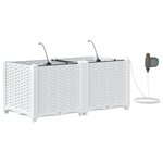 vidaXL Jardinières de jardin 1 pc Blanc 80 x 40 x 37.5 cm Plastique
