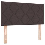vidaXL Tête de lit avec des lumières à LED Marron 100 cm tissu
