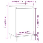 vidaXL Buffet gris béton 40x35x70 cm bois d'ingénierie