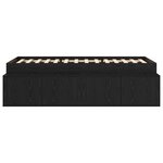 vidaXL Cadre de lit de rangement Chêne Noir 80x200 cm