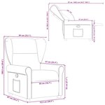 vidaXL Fauteuil inclinable Marron foncé Tissu