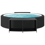 vidaXL Étagères de rangement 2 Pièces noir résine tressée