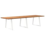 vidaXL Table à manger marron clair bois de chêne massif rectangulaire