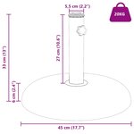 vidaXL Base de parasol   béton multicolore  20 kg  pour poteaux de 37/42/52/58mm