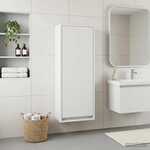 vidaXL Meuble de lavabo mural Blanc 35 x 20 x 81 cm Bois d'ingénierie