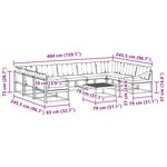 vidaXL Ensemble de canapés d'extérieur 10 pc Blanc et crème