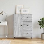 vidaXL Buffet Sonoma gris 66 x 34 5 x 90 cm Bois d'ingénierie