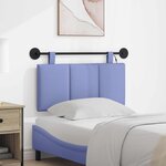 vidaXL Tête de lit suspendue Avec lumière LED Bleu denim Tissu