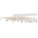 vidaXL Cadre de lit sans matelas blanc 180x200 cm bois massif de pin