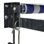 vidaXL Auvent rétractable automatique bleu et blanc 4 5x3 m