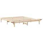 vidaXL Cadre de lit avec tables de chevet Marron Marron