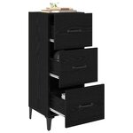 vidaXL Buffet Chêne noir 34 5 x 34 x 90 cm Bois d'ingénierie