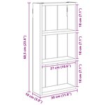 vidaXL Armoire murale de salle de bain Blanc 30 x 10 x 60 5 cm