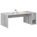 vidaXL Table basse Gris Sonoma 101 5 x 50 x 37 cm Bois d'ingénierie
