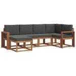 vidaXL Ensemble de canapés d'extérieur 6 pc Naturel et Anthracite