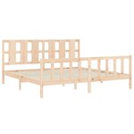 vidaXL Cadre de lit avec tête de lit 200x200 cm bois massif