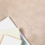 vidaXL Tapis en Fourrure Synthétique de Lapin Olite Taupe Ø 120 cm