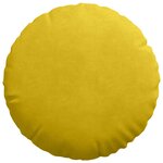 vidaXL Coussins de siège 2 Pièces Jaune Ø 40 x 13 cm Velours