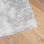 vidaXL Tapis Shaggy à poils longs NAVARRA gris argenté 160x160 cm