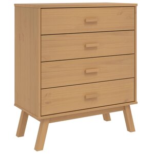 vidaXL Armoire à tiroirs OLDEN marron bois de pin solide