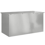 vidaXL Boîte de Rangement Extérieure Argent 100 x 50.5 x 50 cm