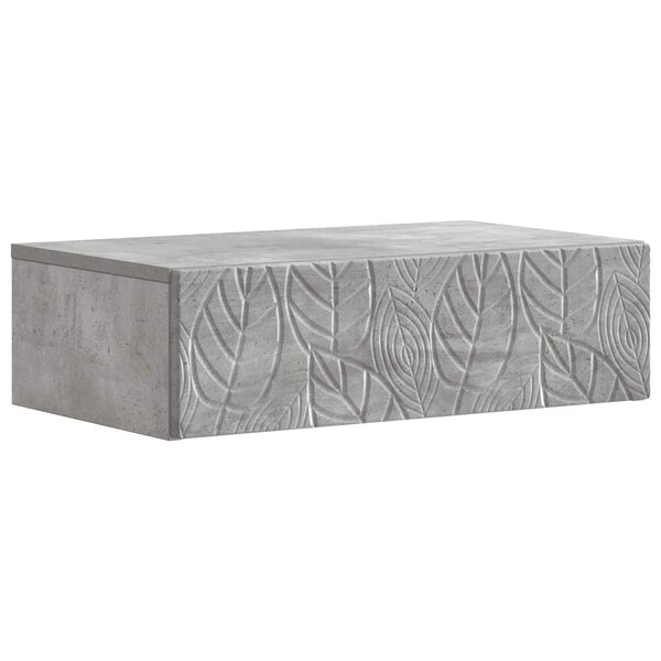 vidaXL Table d'appoint murale Gris béton 87 5 x 34 5 x 17 cm