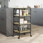 vidaXL Chariot de cuisine chêne sonoma 45x35x89 5 cm bois d'ingénierie