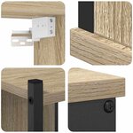 vidaXL Ensemble de mobilier de salle de bain 4 Pièces Chêne sonoma