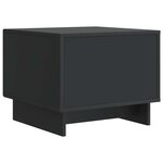 vidaXL Table basse Noir 49 x 50 x 40 cm Bois d'ingénierie