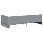 vidaXL Cadre de lit d'angle avec tête de lit Gris clair 90 x 190 cm