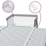 vidaXL Lit pour bébé avec matelas Gris clair Tissu de lin