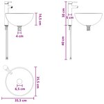 vidaXL Meuble de lavabo mural Noir 39 x 41 x 64 5 cm Bois d'ingénierie