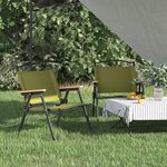 vidaXL Chaises de camping lot de 2 Vert 54x43x59 cm Tissu Oxford