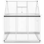 vidaXL Serre avec cadre de base argenté 169x169x202 cm aluminium
