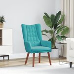 vidaXL Fauteuil Relaxant en Velours Turquoise