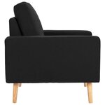 vidaXL Fauteuil Noir Tissu
