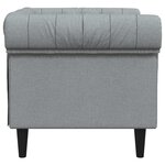 vidaXL Fauteuil Chesterfield Gris clair 78.5 x 74.5 x 74.5 cm tissu