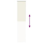 vidaXL Store enrouleur occultant blanc cassé 50x210cm largeur du tissu