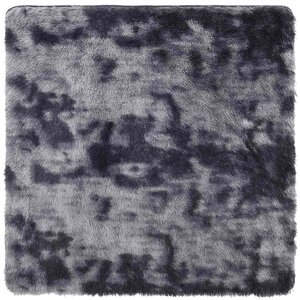 vidaXL Tapis Shaggy à poils longs NAVARRA gris foncé 200x200 cm